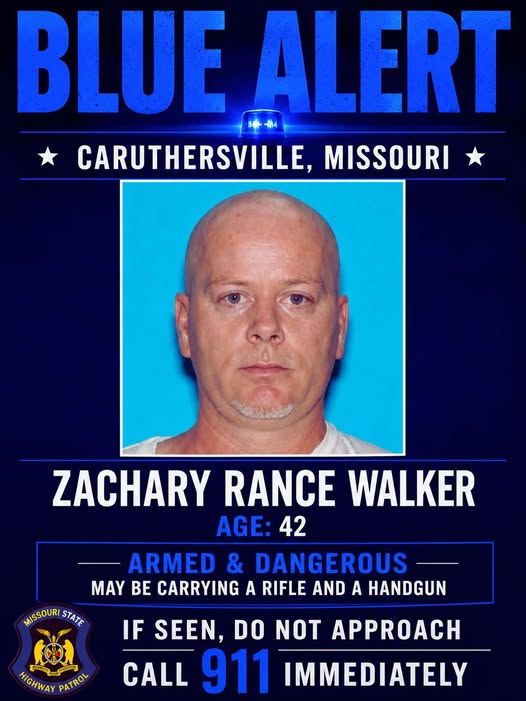 🚨 Missouri Blue Alert Issued After Officer-Involved Shooting in Caruthersville; Armed Suspect Still at Large