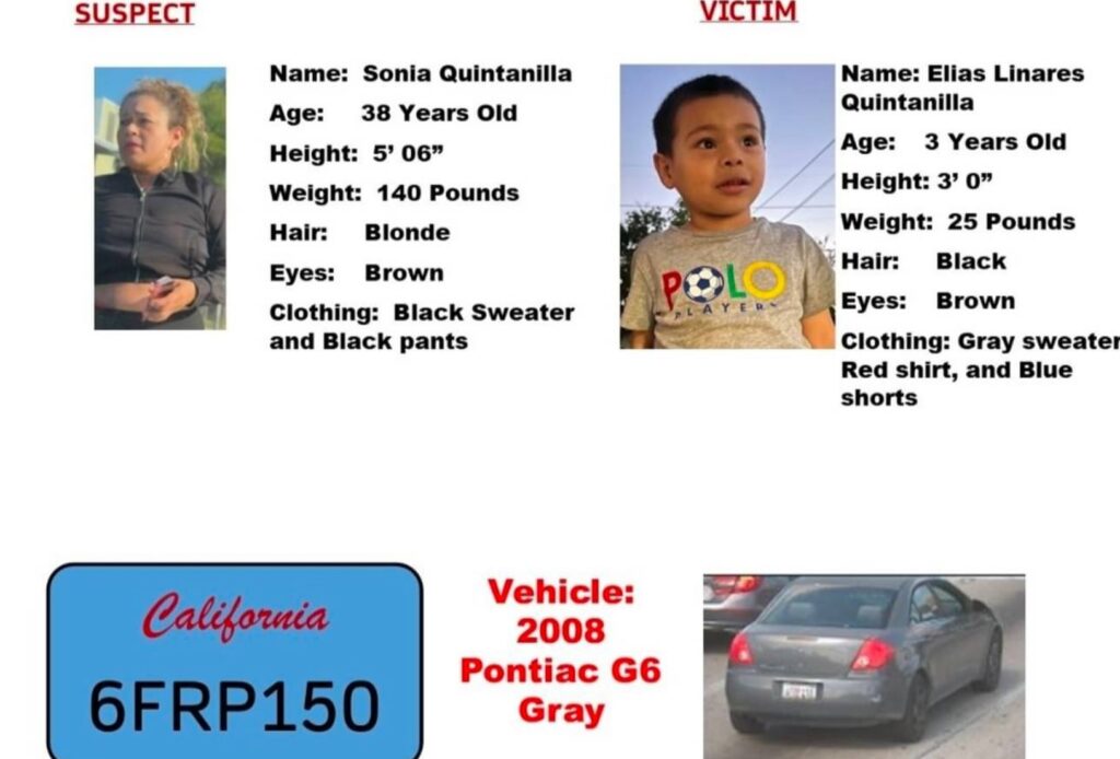 Elias Linares Quintanilla of Los Angeles Reported Missing; Police Search for Alleged Abduction Suspect