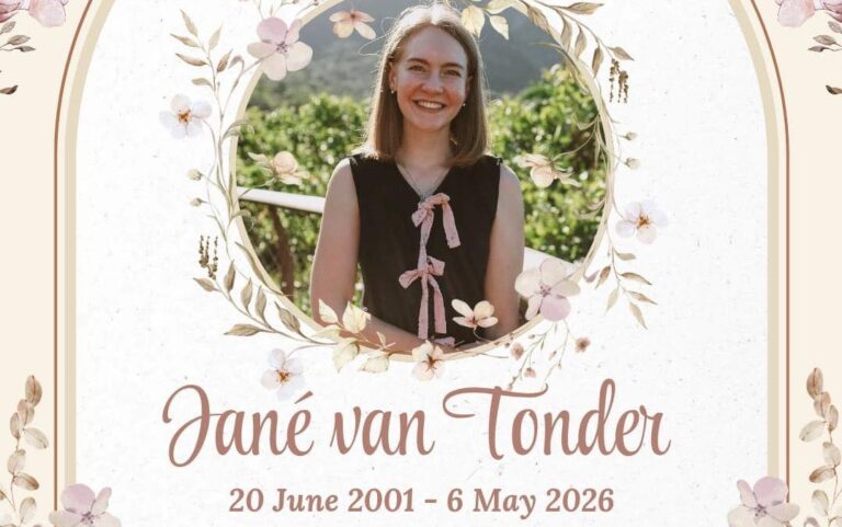 Jane Van Tonder Western Cape, SA Obituary, Cause of Death: In Loving Memory of Jane Van Tonder who Dies Suddenly