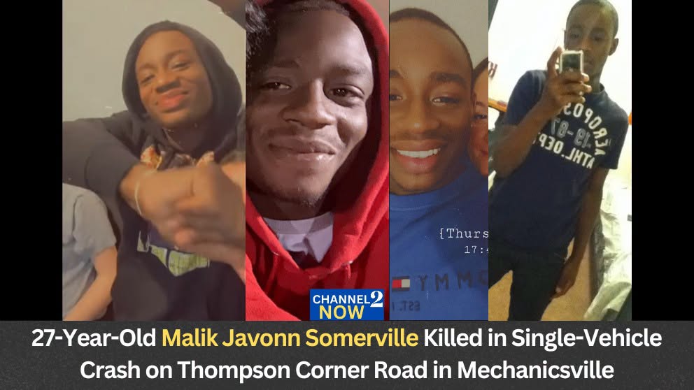 Malik Javonn Somerville Obituary: 27-Year-Old Chaptico Man Dies in Single-Vehicle Crash on Thompson Corner Road