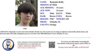 Benjamin Reilly Missing News: Orlando Community Searches for Missing Benjamin Reilly; Last Seen At Orlando area since Thursday.