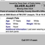 Joseph Pate Obituary, Cause of Death: Shelby County Community Mourns 76-Year-Old Missing Joseph Remembered by Loved Ones