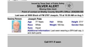 Joseph Pate Obituary, Cause of Death: Shelby County Community Mourns 76-Year-Old Missing Joseph Remembered by Loved Ones